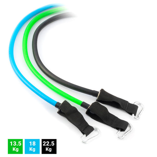 Bandas de Resistencia con Accesorios y Guía de Ejercicios 3 Unidades